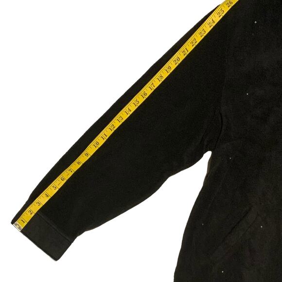 QUACKER FACTORY Size 2X Black Velvet Rhinestone Studded Jacket Full Zip Front - Picture 5 of 6